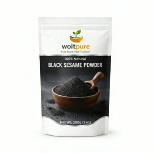 Organic Black Sesame Powder 200g | Cold-Processed | Woitpure