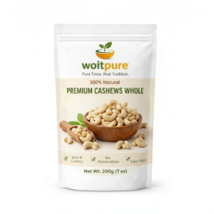 Organic Whole Cashews W320 200g | Grade A | Woitpure