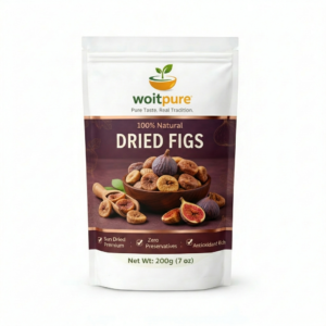 Organic Dried Figs 200g | Sulphur-Free, Sun-Dried | Woitpure