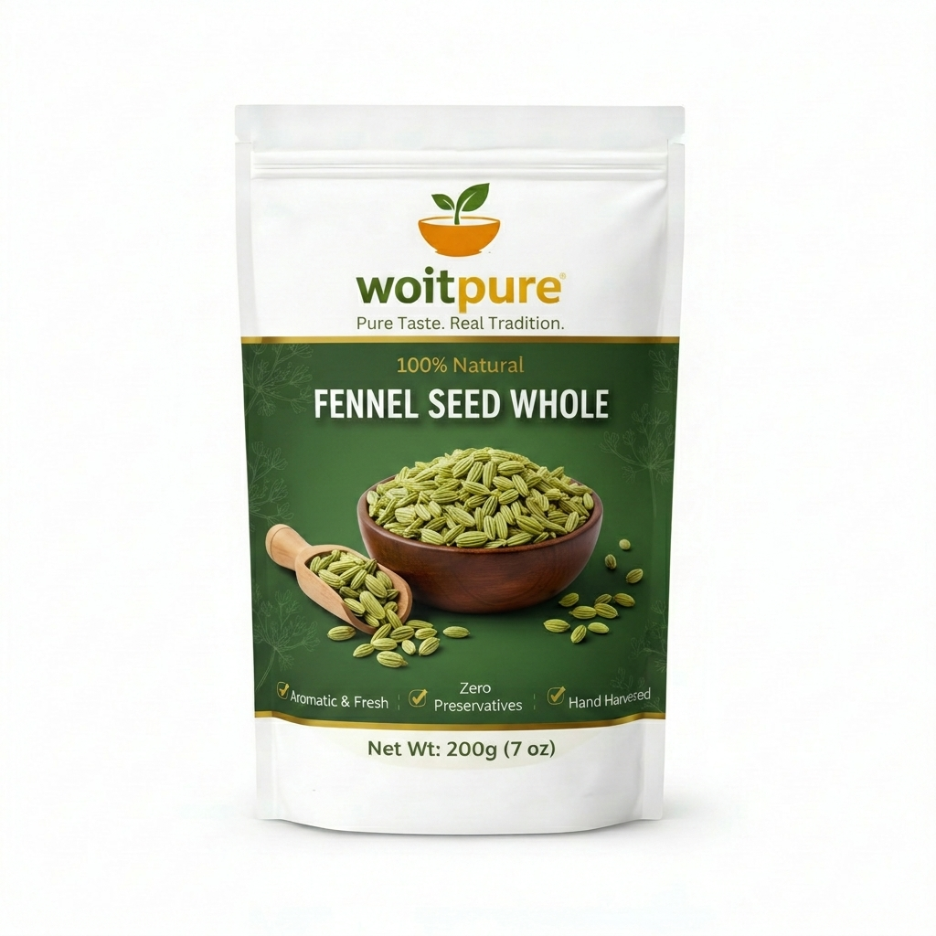 Organic Fennel Seeds 200g | High Volatile Oil | Woitpure