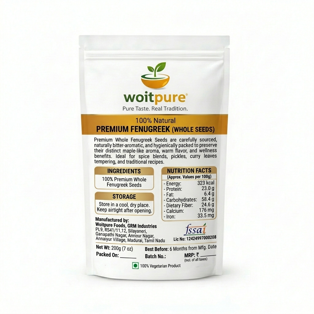 Organic Fenugreek Seeds 200g | Fresh-Season | Woitpure - Image 2