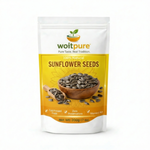 Organic Sunflower Seeds 200g | Raw, Vitamin E | Woitpure