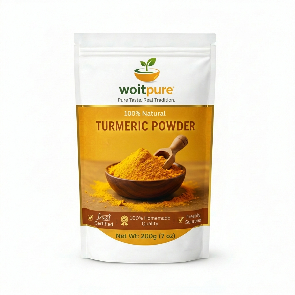 Organic Turmeric Powder 200g | 3%+ Curcumin | Woitpure